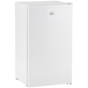 HOMCOM Mini Fridge with Freezer, 3.2Cu.Ft Compact Refrigerator with Adjustable Shelf, Mechanical Thermostat and Reversible Door for Bedroom, Dorm, White
