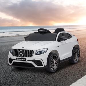 Aosom 12V Mercedes Kids Car Licensed Benz Ride On Car For 3 - 8 Years Old Kids With Parental Remote Control Suspension Wheel White