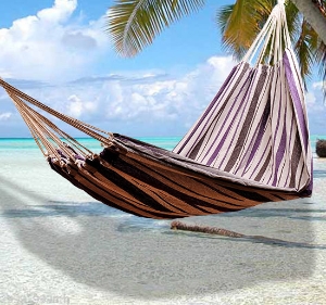 Outsunny 83"x59" Double Hammock Bed Sun Bed Lounge Garden Camping Hiking Furniture (Colour 2)