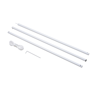 Outsunny Sun Sail Shade Canopy Adjustable Installation Pole/Pipe Kit