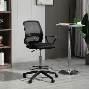 Vinsetto Tall Office Chair 360° Swivel Drafting Chair Ergonomic Mesh Back with Adjustable Height and Footrest