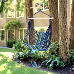 Outsunny Hanging Hammock Chair Swing Seat for Any Indoor or Outdoor Spaces