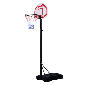 Soozier Portable Basketball Hoop System Stand with 29in Backboard, Wheels, Height Adjustable 6.3FT-8.2FT for Indoor Outdoor Use
