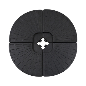 Outsunny Large 4 Piece Round Fillable Weighted Offset Market Patio Umbrella Base