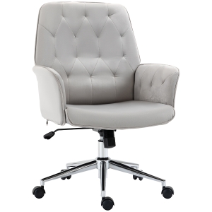Vinsetto Modern Tufted Home Office Chair Executive Seat with Lumbar Support and Arms