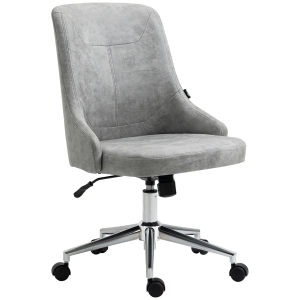 Vinsetto Mid-Back Home Office Chair, Height Adjustable Task Chair with 360 Degree Swivel and Tilt Function, Grey