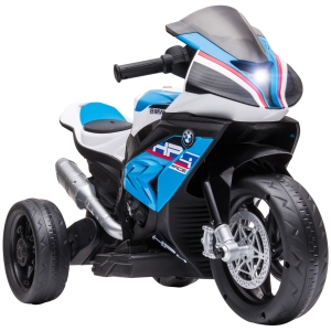Aosom Licensed BMW HP4 Kids Electric Motorcycle Ride-On Toy 3-Wheels 6V Battery Powered Motorbike with Music for Girls Boy 18 - 60 Months, Blue