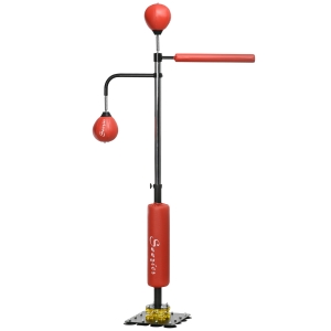 Soozier Boxing Bag Freestanding Punching Bag, Height Adjustable with Reflex Bar, Speed Balls and Suction Cup Base for Adult & Teenagers