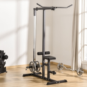 Soozier Exercise Pulldown Weight Machine with 3 Adjustable Cable Positions for Strengthening Many Muscle Groups Home Gym 42.1" W x 47.2" D x 74.8" H