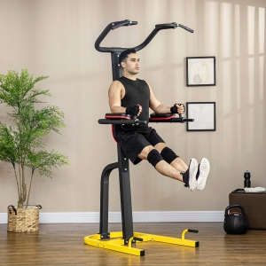 Soozier Multi-Function Power Tower, Pull Up Stand with Dip Station and Push-up Stand, Power Rack Home Gym Equipment
