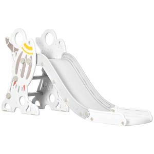 Qaba Toddler Slide Indoor for Kids 1.5-3 Years Old, Space Theme Climber Slide Playset, Gray