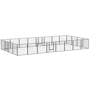 PawHut 24 Panel Dog Playpen for Small and Medium Dogs with Lockable Door, 15.7' x 15.7' x 2.6'