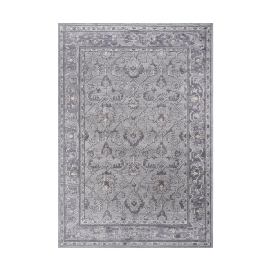 Naar 5x7 Oriental Stain-Resistant Area Rug with Cotton Backing, Carpet for Living Room, Bedroom, Home Office, 90" L x 63" W x 0.35" H, Ivory+Gray
