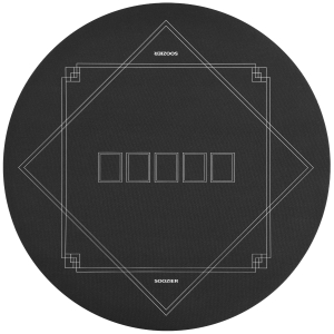 Soozier Poker Mat Texas Hold'em Poker Table Top with Non-Slip Bottom Black