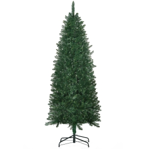 HOMCOM 6' Artificial Christmas Tree, Unlit Xmas Tree with Realistic Branch Tips for Indoor, Home, Holiday, Green
