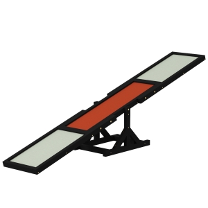PawHut Wooden Dog Agility Seesaw for Training and Exercise, Black