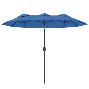 Outsunny Outdoor Offset Patio Cantilever Umbrella with Large
