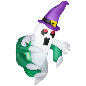 Outsunny 3.9ft Inflatable Halloween Window Sticker Ghost, Blow Up LED  Display for Garden Indoor Outdoor