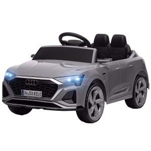 Qaba Audi Q8 e-tron Sportback Licensed 12V Battery Powered Kids Electric Car w/ Spring Suspension, Soft Start, Gray