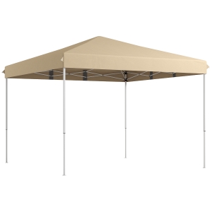 Outsunny 13' x 13' Pop Up Canopy Tent with Height Adjustable, Carry Bag for Outdoor, Garden, Patio, Beige