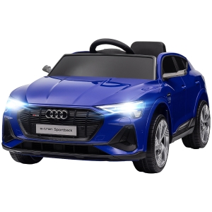 Aosom 2V Kids Electric Ride On Car, Licensed Audi E-tron with Seat, Remote, Dark Blue