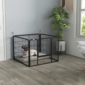 PawHut Metal Pet Playpen with Gate Indoor Outdoor for Small Animal