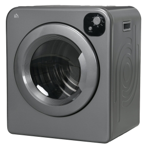 HOMCOM Compact Laundry Dryer 1300W Portable Clothes Dryer with 3.2 cu.ft Stainless Steel Drum, Front Load Electric Dryer, Gray