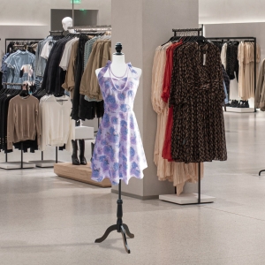 HOMCOM Female Mannequin Dress Form Torso Dressmaker Stand Display (White)