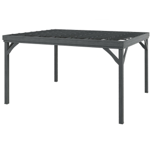 Outsunny 10' x 12' Outdoor Wooden Pergola, Grape Vine Gazebo with Concrete Anchors for Garden, Patio, Backyard, Deck, Gray