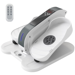 Soozier Under Desk Elliptical Machine, Ellipse Leg Exerciser for Seniors with LCD Monitor, Remote Control, and 10 Speeds