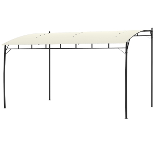Outsunny 10' x 13' Outdoor Pergola Gazebo, Garden Sun Shade Shelter with Metal Frame for Porch, Patio, Deck, Backyard, Cream
