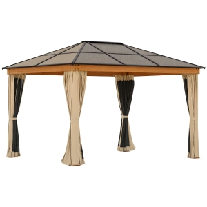 ANKO 10キロ Outsunny Patio Gazebo 10' x 10' Outdoor Soft Top Canopy Tent