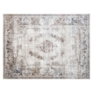 HOMCOM 5x7 Boho Area Rug, Machine Washable Carpet for Living Room, Bedroom, Dining Room, Kitchen, Home Office, Brown
