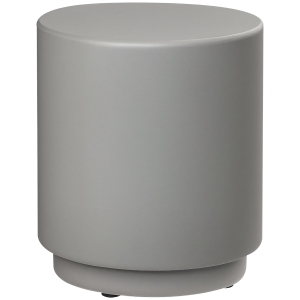 HOMCOM Lightweight Accent Table with Concrete Finish Round Side Table, Light Gray