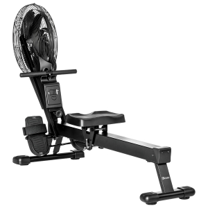 Soozier Air Rowing Machine, Foldable Rower with LCD Digital Monitor & Steel Frame for Home Gym Use