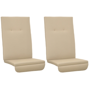 Outsunny 84A-052 Series Outdoor Porch Swing Cushions with Seat & Tufted Back, Backrest Ties, Set of 2 Replacement Cushions for Patio Furniture, Beige