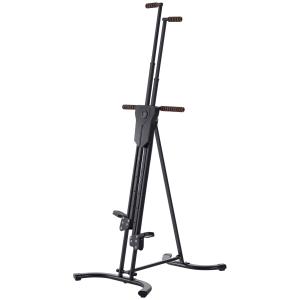 Soozier Vertical Climber, High-Intensity Cardio & Muscle Toning Exercise for Home Gym, Folding Steel, Adjustable Height, Display Monitor, 220 lbs. Weight Capacity, Black