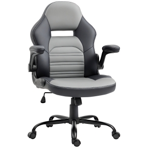 Vinsetto Linen-Touch Fabric Office Desk Chair Swivel Task