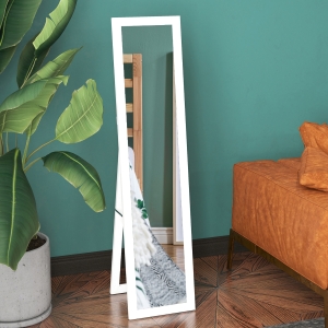 HOMCOM 15" x 62" Full Length Mirror for Bedroom, Free Standing Dressing Mirror, Wall Mirror for Living Room, White