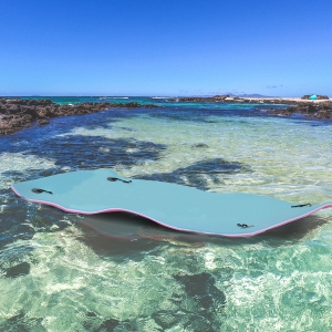 HOMCOM 7.5x4ft Floating Mat Floating Lily Pad Water Carpet Float Aqua Mat Water Recreation and Relaxing in Pool Beach Lake