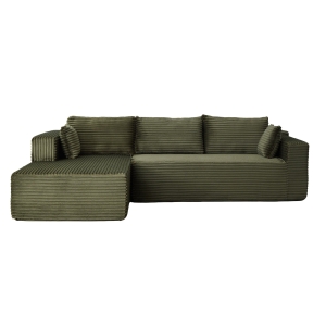 Compressed Sofa Minimalist Sectional with Comfy Chaise, Modular Oversized Sofa for Living Rooms, 110'' L x 70.5'' W x 23.5'' H, Green
