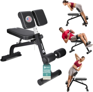 Lifepro SculptTrainer Roman Chair – Adjustable Hyperextension & Ab Bench, Foldable Sit-Up Bench for Core, Back and Glute Strength Training