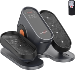 PUTNEN Under-Desk Elliptical Trainer (Gray) — Portable Quiet Seated Pedal Exerciser with Remote, 10-Speed Adjustable for Seniors