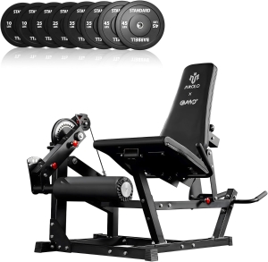 Mikolo Leg Extension & Curl Machine — Adjustable Seated/Lying 2-in-1 Leg Trainer with Cable System