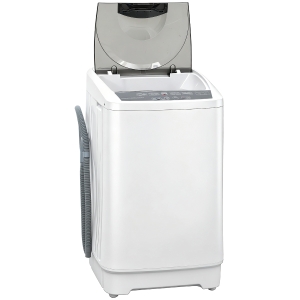 HOMCOM Compact Washer, Portable Washing Machine, Full Automatic Washer with 8 Programs and 6 Water Levels, White