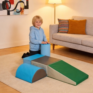 Soozier 5 Piece Climb and Crawl Activity Playset Soft Safe Foam for Toddler Learning Toy