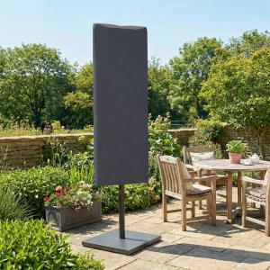 Outsunny Garden Parasol Cover, Outdoor Patio Umbrella Cover with Zipper, Dark Grey