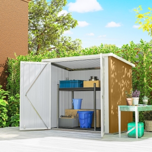 Outsunny 5' x 3' Metal Garden Storage Shed, Tool House with Double Doors for Backyard, Patio, Lawn