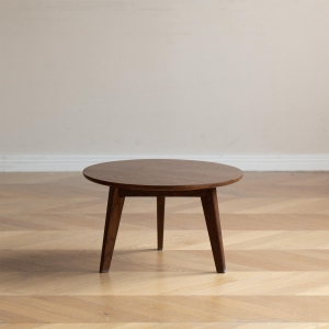 Mid Century Coffee Table with 2-Tier Design & Non-Toxic Finish, Low-Profile Side Table for Living Room, 23.5″ L x 23.5″ W x 13.5″ H, Oak