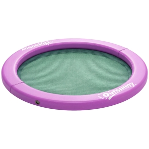 Outsunny 8FT Inflatable Water Hammock Floating Ring, Inflatable Floating Dock Platform for for Lakes, Pools, Oceans, Purple